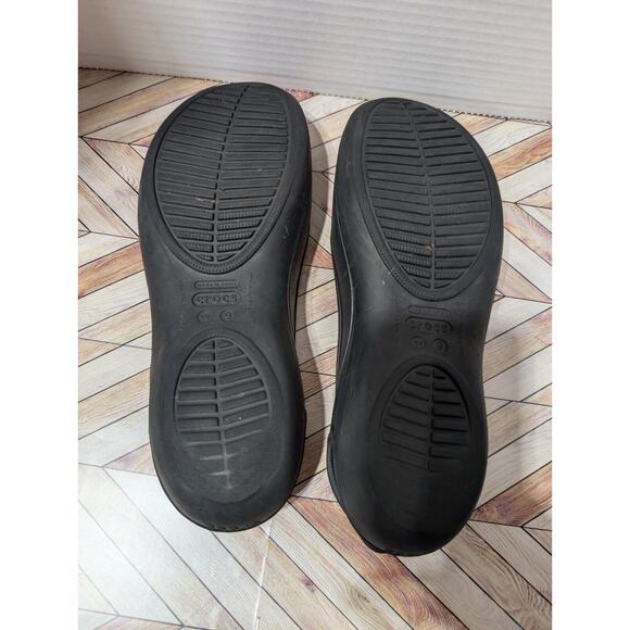 Crocs Kadee Shoes Ballet Slip On Dark Black Flats Women's Size 9 Closed Toe - Picture 6 of 9